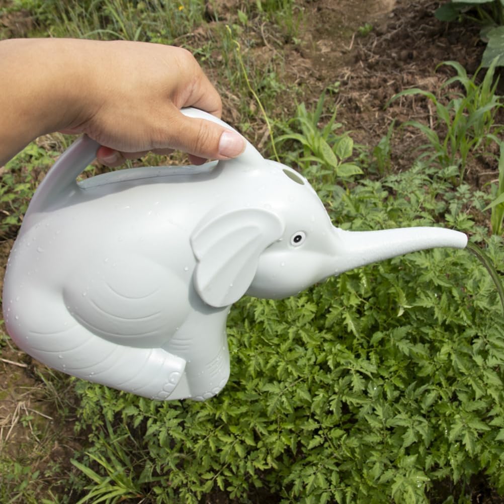 Veemoon 2pcs Small Elephant Watering can, 2L Animal Watering can Plastic Gardening Kettle Cute Garden Plants Kettle for
