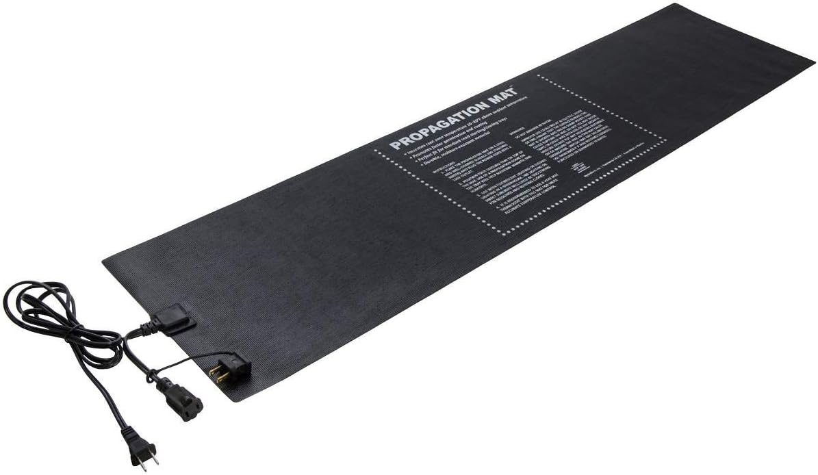 Hydrofarm 19007 Hydroponic 12 x 48" 60 Watt Seed Start Seedling Propagation Heat Mat with 6 Foot Power Cord, 2 Pack