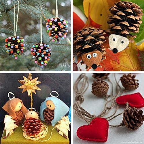 Supla 30 Pcs Christmas Hanging Real Preserved Pine Cones Ornaments 2"-3" Tall Christmas Tree Hanging Pinecone Ornaments