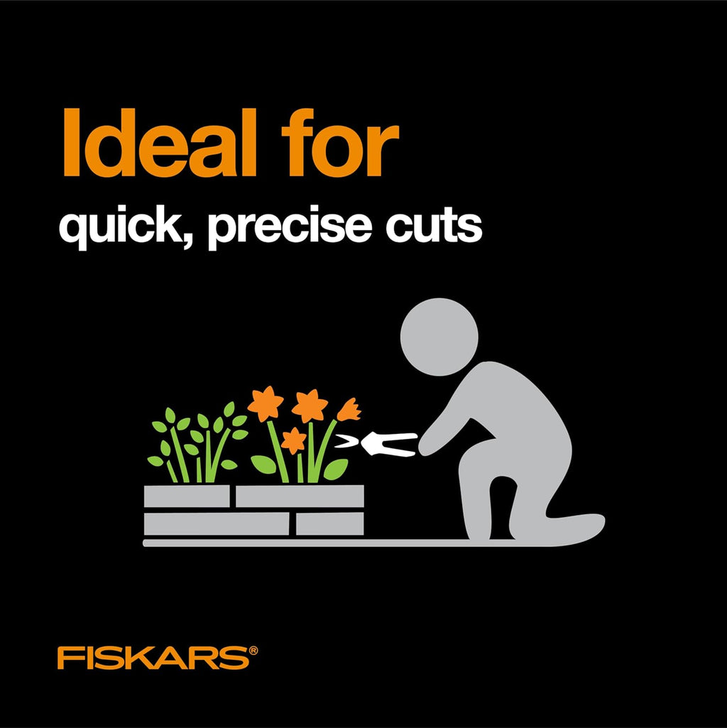Fiskars 6" Non-Stick Pruning Snips, Resin-Resistant Garden Scissors, 2-Pack | Garden Shears for Weeds, Flower Buds &