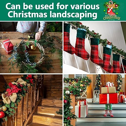 60 Pcs Christmas Garland Ties, Adjustable Nylon Garden Plant Cable Straps