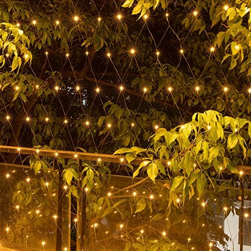 AWQ 200 LED 9.8ftx6.6ft String Lights Net Mesh Lights Christmas Warm White