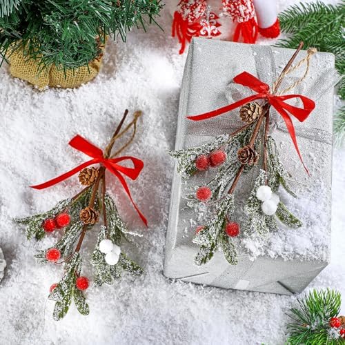 Giegxin 1 Piece Christmas Mistletoe Ornament,Color Style,Red