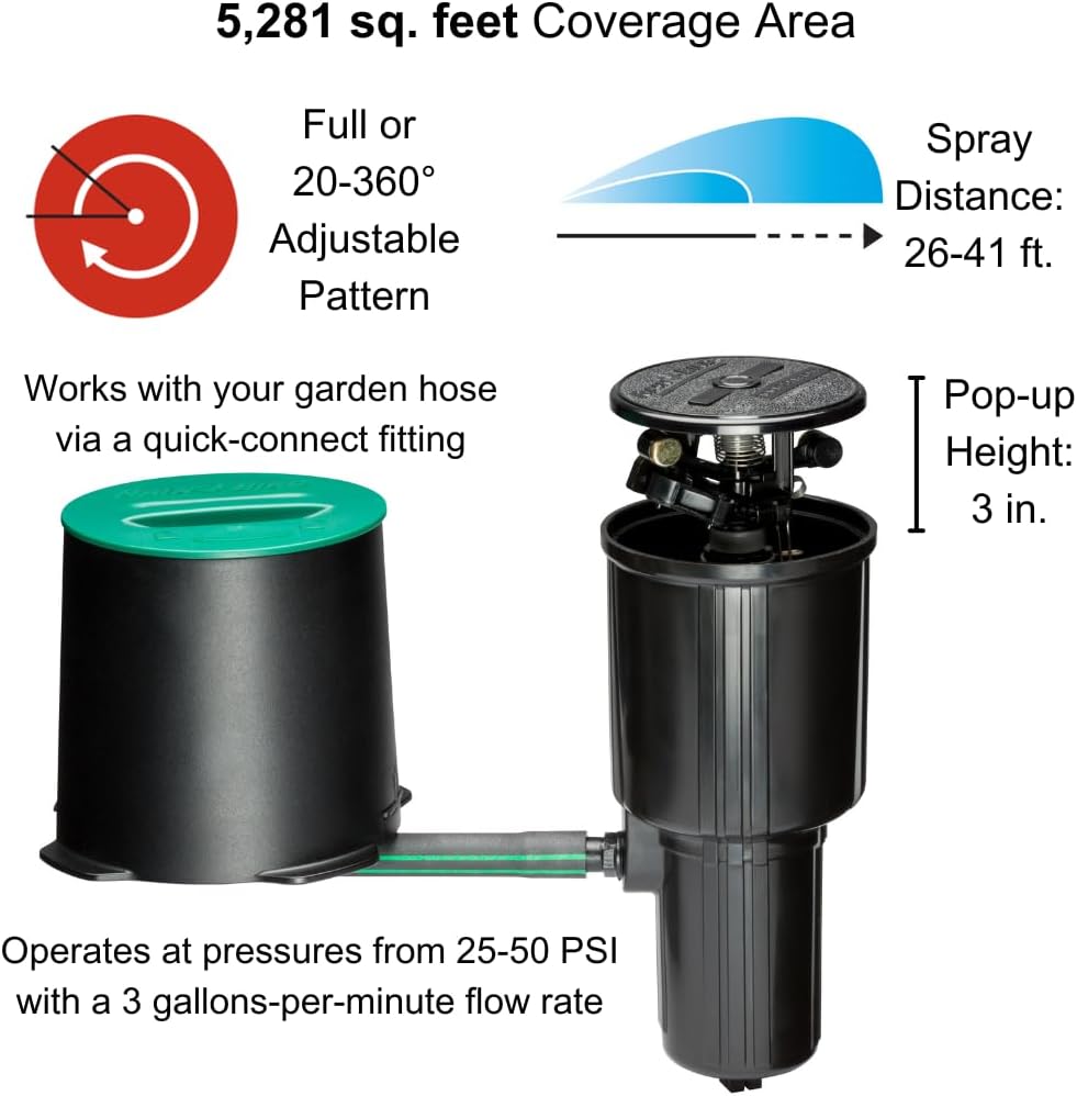 Rain Bird LG3HE Impact Sprinkler, Click-N-Go