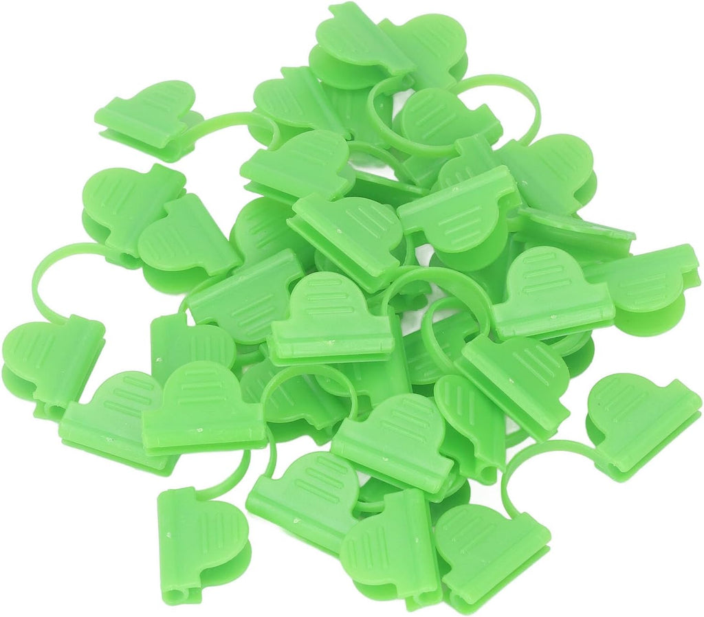 100pcs Greenhouse Clamp Plastic Double Shading Garden Hoop Greenhouse Clip Fiberglass Gardening Supplies (Light Green)