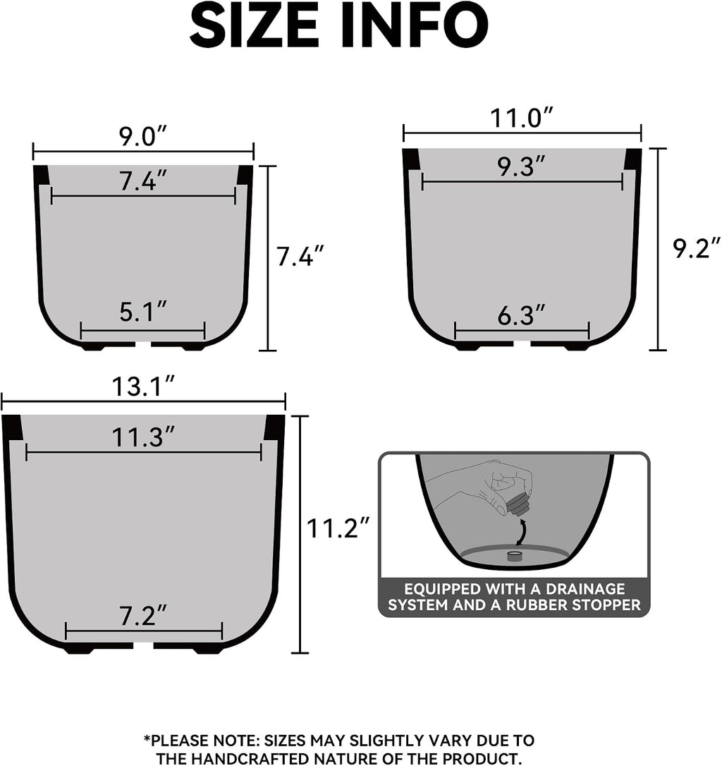Kante Weathered Concrete Planter 9" Dia All-Weather Round Small Pot | Handcrafted Cement Capsule, Anti-Frost & UV