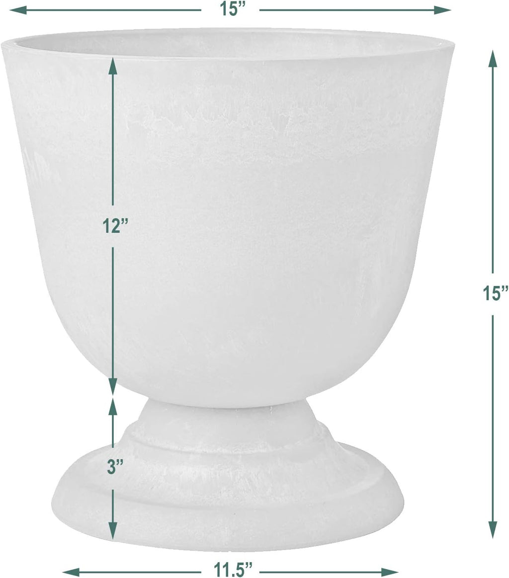 Arcadia Garden Products PSW BC38BK Classical Urn, 15 by 15", Black