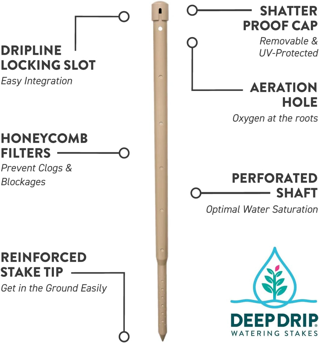 36 in. DEEP DRIP Large Tree Watering Stake (3 Pack) | UV-Protected ABS Plastic Tree Irrigation Spike for Extra-Large