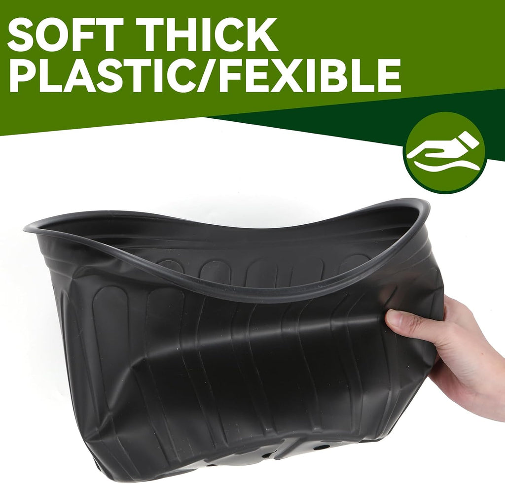 30 Pack 5 Gallon Plastic Nursery Pots,12.8 Inch Thickened Soft Plant Pots with Drainage Holes,Flower Planter Container