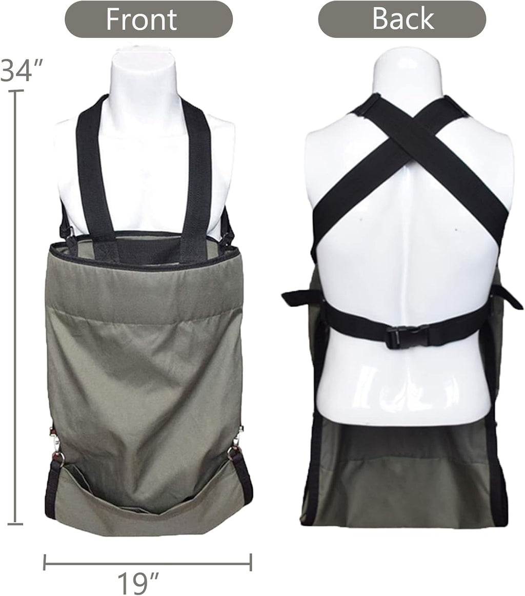FCOUIID Harvest Apple Picking Bag - Waterproof 600D Fruit Storage Apron Pouch for Outdoor Orchard, Farm, Garden, Heavy