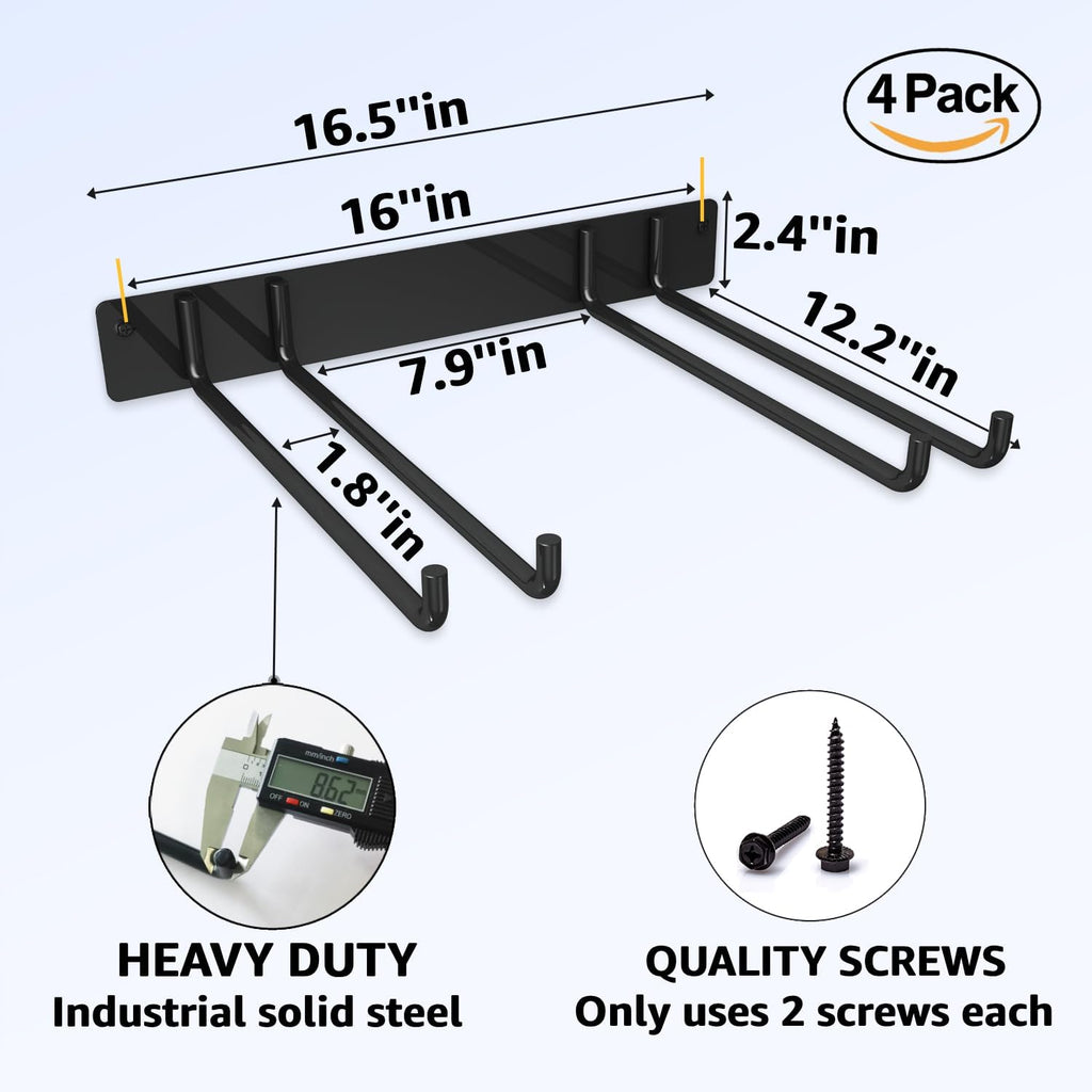 YYR Folding Chair Storage Rack, Garden Tool & Foldable Chairs Organizer Hangers for Garage Organization, Lawn, Beach