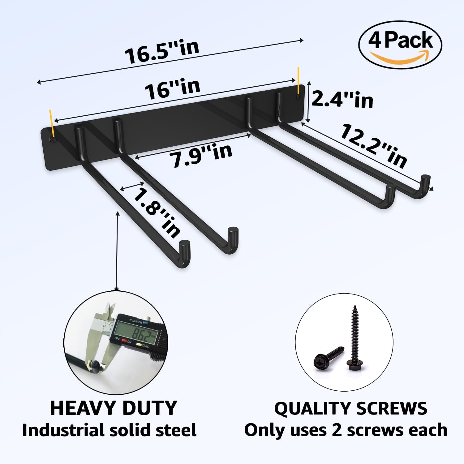 YYR Folding Chair Storage Rack, Garden Tool & Foldable Chairs Organizer Hangers for Garage Organization, Lawn, Beach