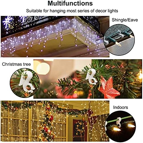 Christmas Light Clips for Outdoor, 400 Pack Mini Gutter & Shingle Clips