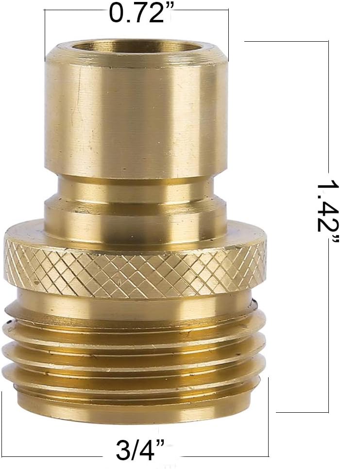 Garden Hose Quick Connect Brass Hose Quick Connectors Fitting For Garden Watering 3/4"GTH (3 Female Coupler+ 6 Male
