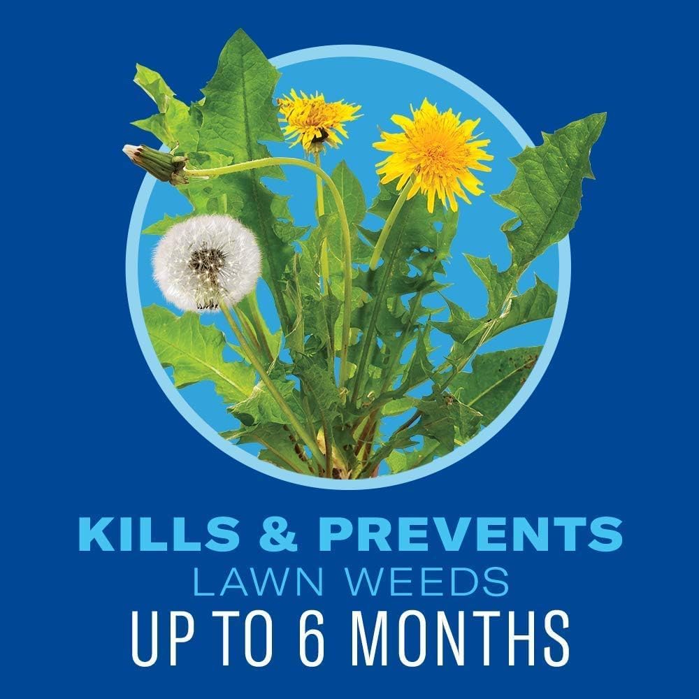 BioAdvanced 5 In 1 Weed and Feed Granules - Kills Lawn Weeds & Crabgrass - Feeds, Greens & Strengthens Lawn - Treats Up