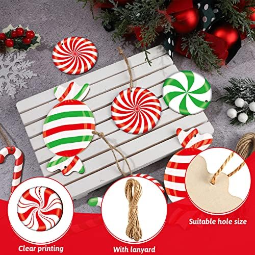 Qunclay 36 Pcs Candy Cane Christmas Ornaments