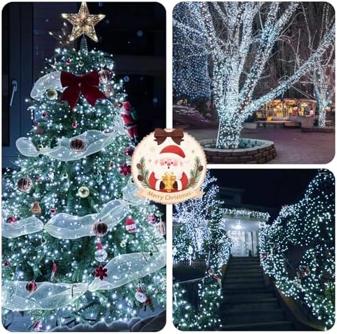 BHCLIGHT 50FT 1000LED Cluster Christmas Lights with Remote, Cool White