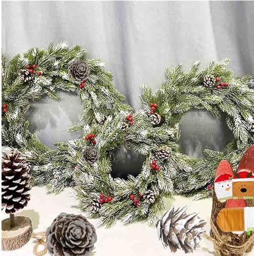 100 Pcs Christmas Mini Pine Cones,Xmas Thanksgiving Snow Pinecone Ornaments