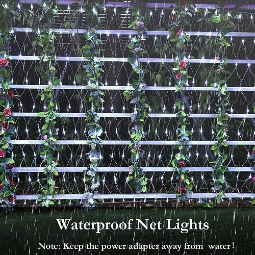 Joomer Christmas Net Lights - 11FT x 4.5FT 300LED Plug-in Mesh Light-White