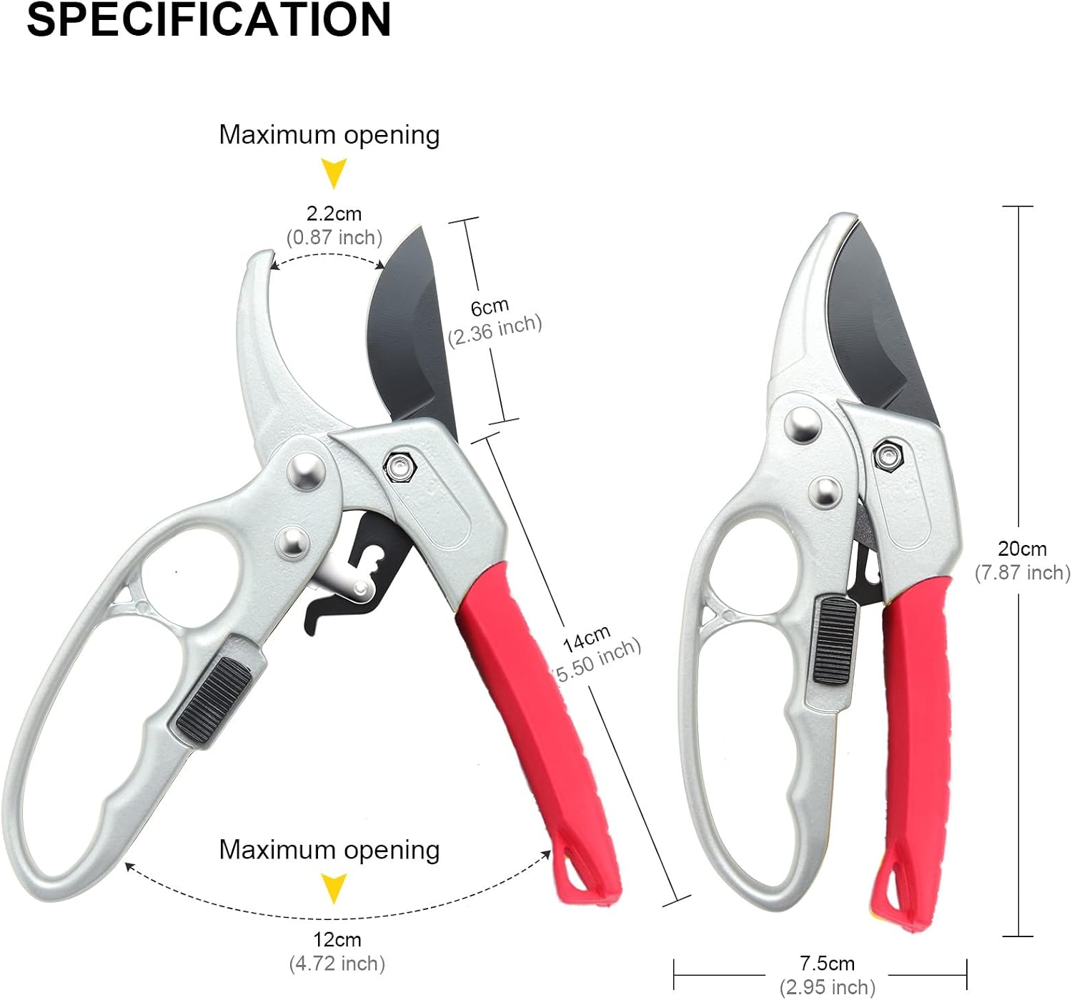 Premium pruning shears for gardening, Work 3 times easier, Pruners heady duty, Sharp garden clippers cuting florist