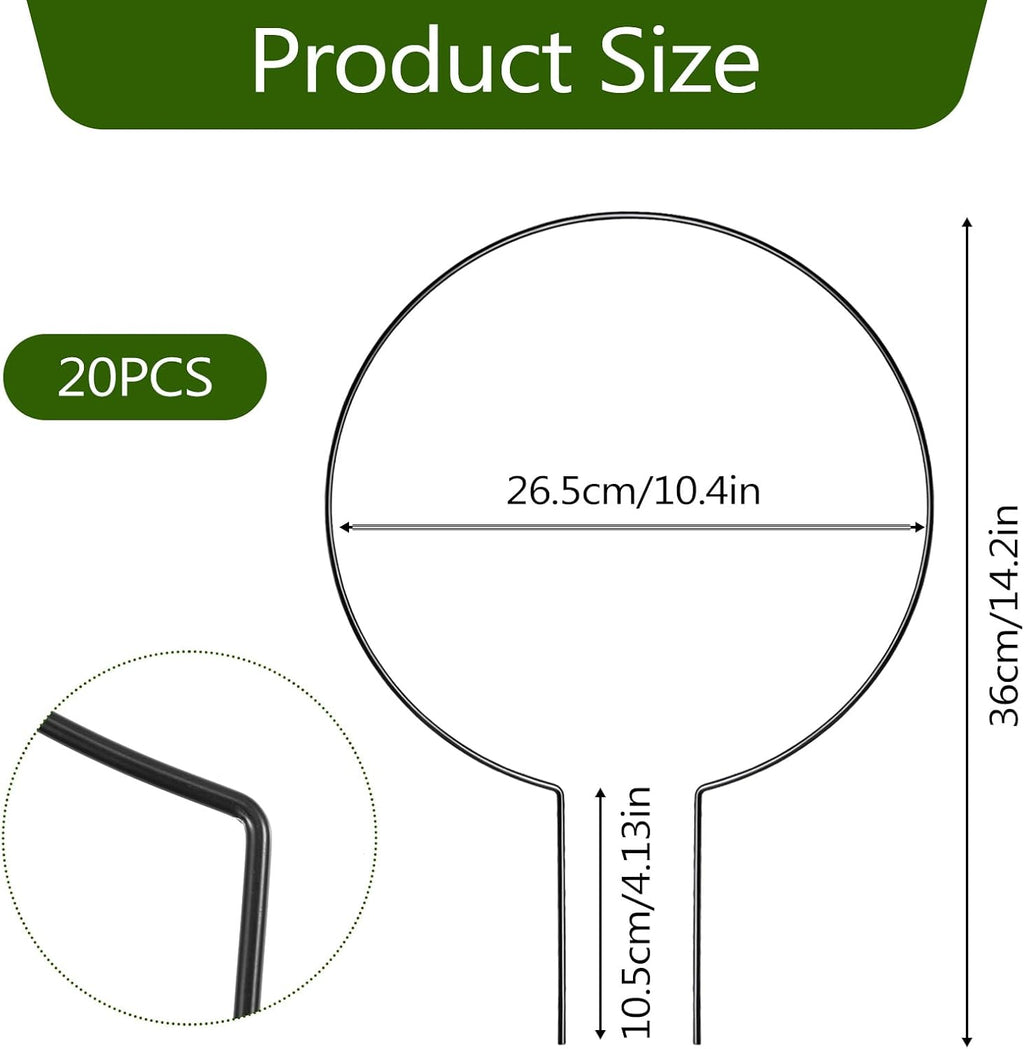20 Pcs Round Plant Trellis for Indoor Potted Plants, 10.5 InchSmall Trellis for Climbing Plants Indoor Outdoor Plant
