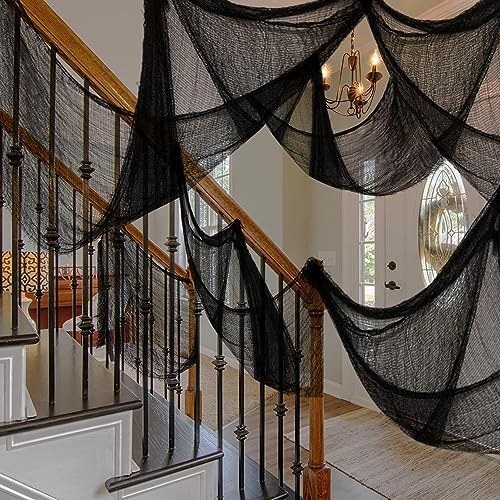 590" x 30" Halloween Creepy Cloth Spooky Halloween Decorations Indoor Outdoor Haunted House Party Decor Supplies Backdrops for Garden,Doorways,Yard,Home,Windows