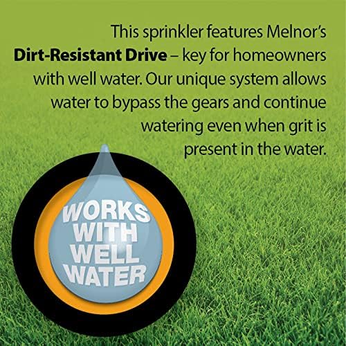 Melnor XT Oscillating Sprinkler, 4500 Sq Ft: Flow, Width & Range Adjust