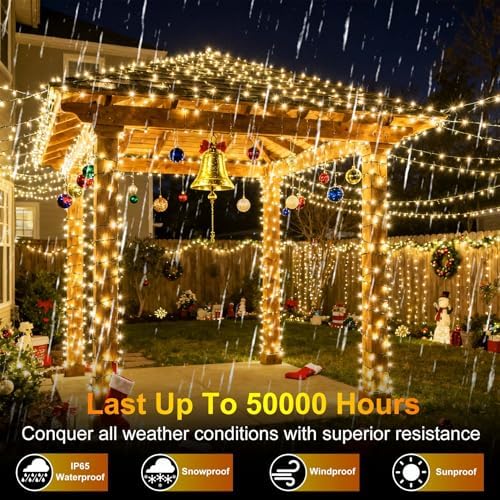 750 LED 240FT Christmas String Lights Outdoor, 12 Pro Modes with Timer
