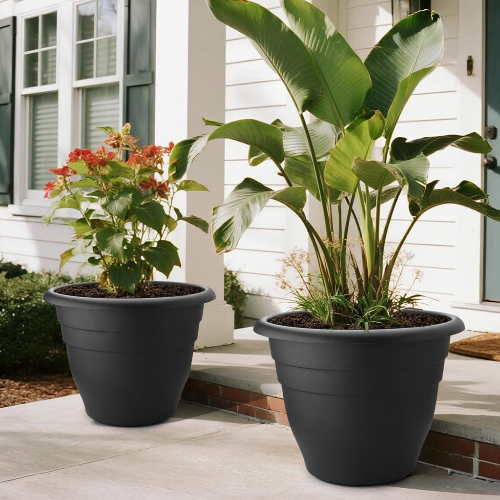 RooTrimmer 3 Pack 20 Inch Large Plant Pots for Outdoor,Heavy Duty Extra Large Deep Garden Planter with Drainage