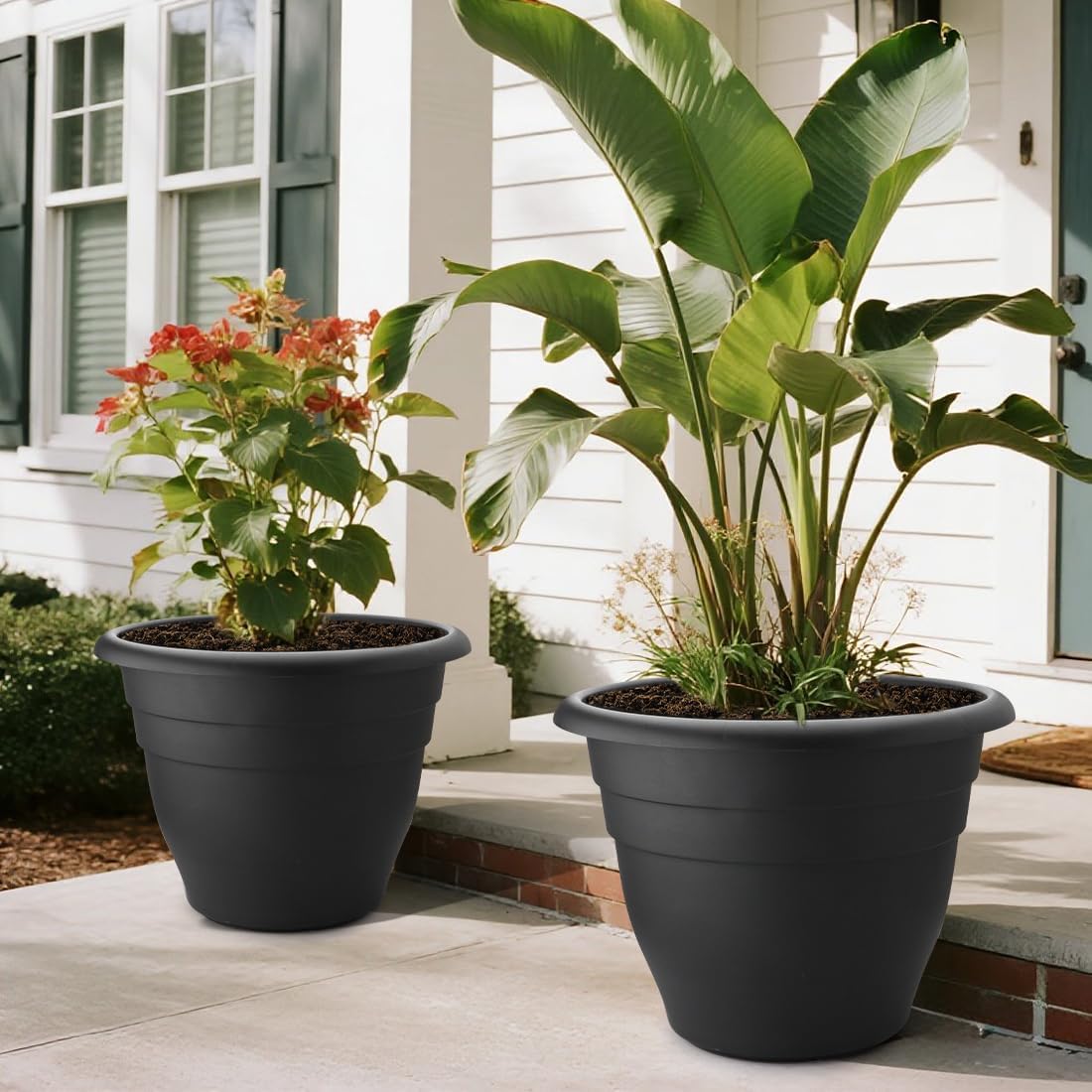 RooTrimmer 3 Pack 20 Inch Large Plant Pots for Outdoor,Heavy Duty Extra Large Deep Garden Planter with Drainage