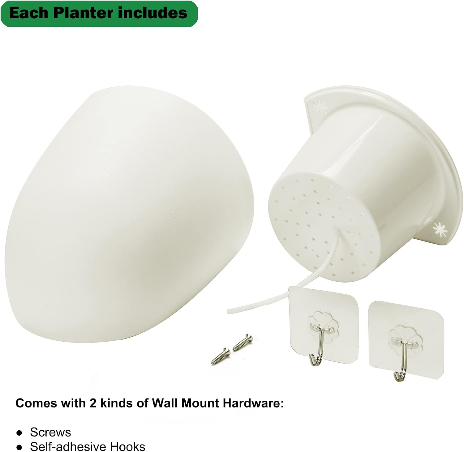 ORIMERC 4 Pack Corner Wall Mounted Hanging Planter Self Watering Triangle Plastic Flower Pot Decorative Modern Plant