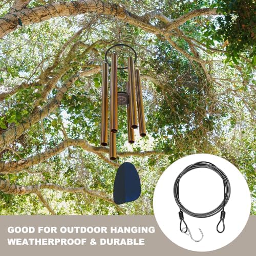 M METERXITY 2-Pack Bird Feeder Hanger with Hook 200cm/79in, Black