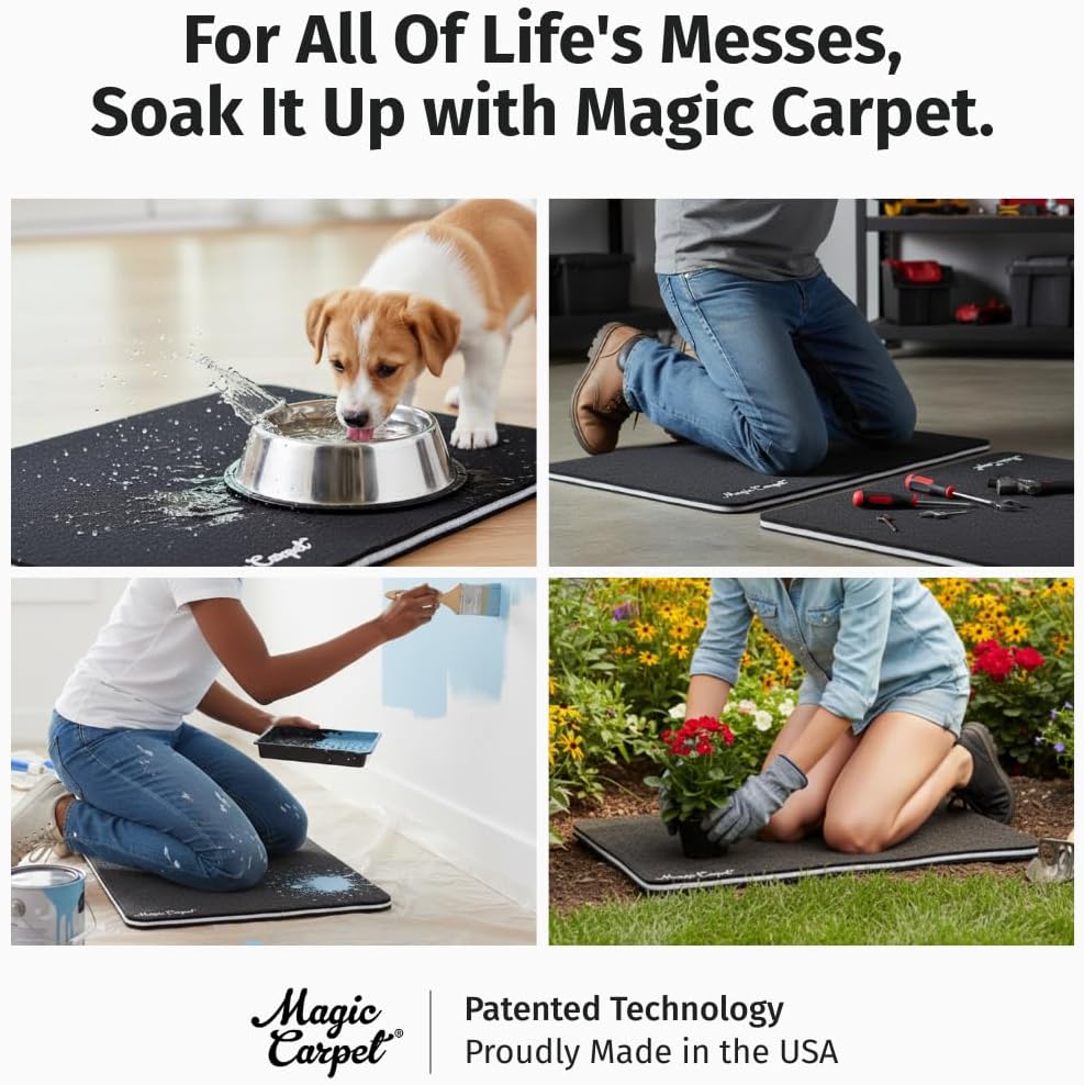 Magic Carpet® DIY Absorbent Work & Surface Protection Mat, XL, 1-Pack | 25" x 38.75" | absorbs spills & cushions
