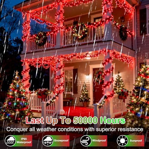WUXYIYANG 750 LED 240FT Red Valentine Lights, 12 Pro Modes and Timer Memory