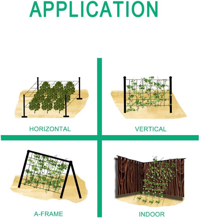 Heavy Duty Trellis Netting Roll - 67''x328' Plastic Plant Trellis Net for Climbing Plants