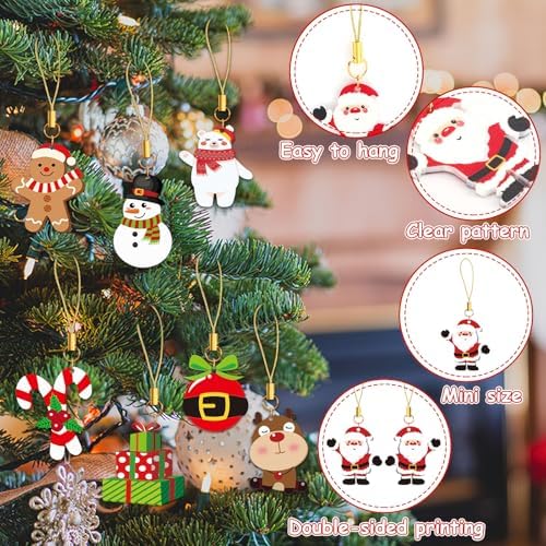 36PCS Christmas Ornaments Double Side Xmas Hanging Decor for Tree