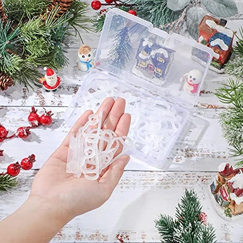 Marsui 40 Pieces Christmas Light Clips Outdoor Gutter Hooks,White