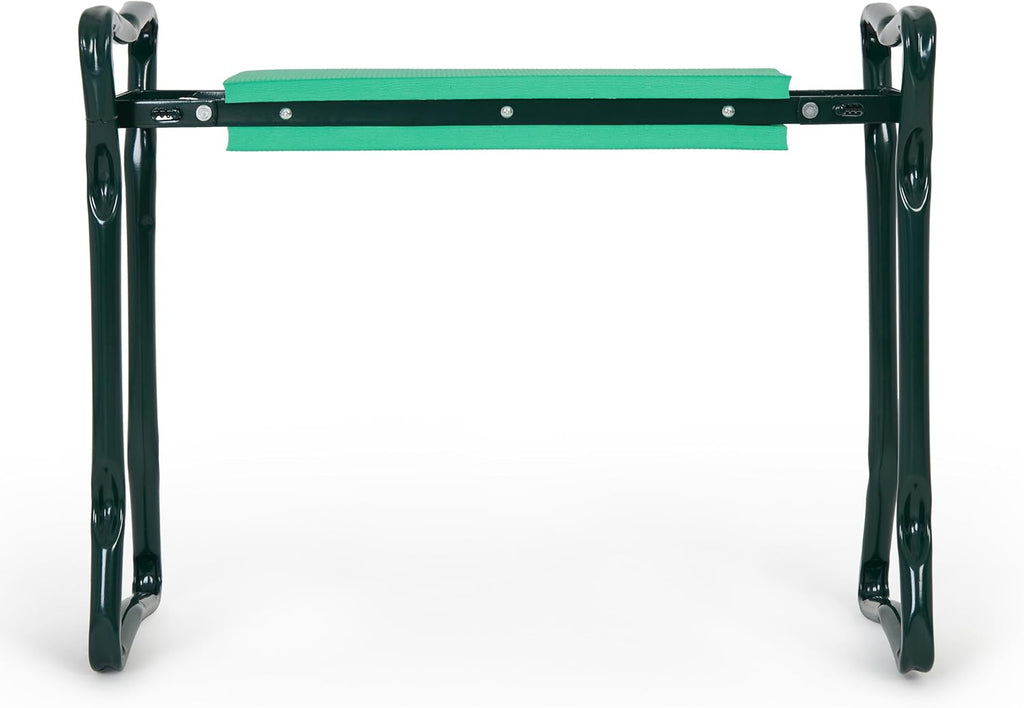 Backyard Expressions Garden Kneeler & Seat – 2-in-1 Garden Stool and Kneeler, Foldable Gardening Bench with Cushioned