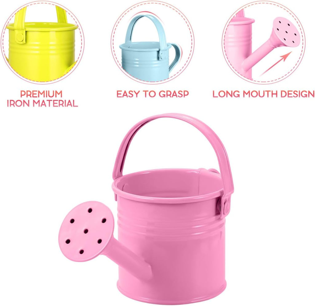Homoyoyo 5pcs Kids Metal Watering Can Indoor Plants Children Small Watering Cans Iron Sprinkling Kettles for Gardening