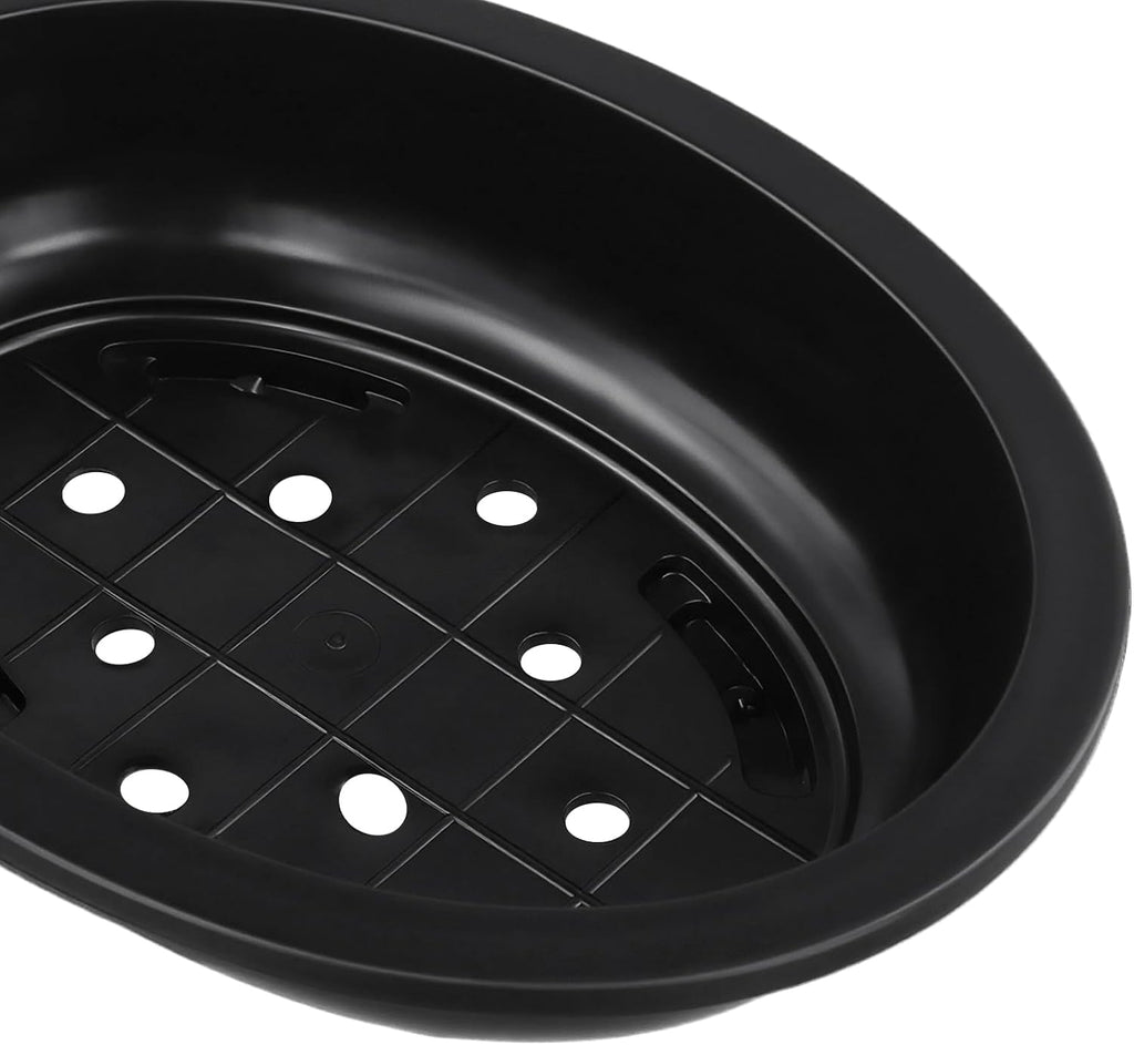 HAKZEON 12 Pcs 12 Inch Bonsai Training Pots, Matte Finish Plastic Oval Bonsai Training Pots with Drainage Hole, Oval