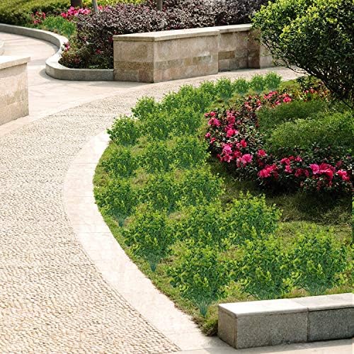 PASYOU Artificial Shrub, Fake Bush Simulation Eucalyptus Grass Greenery Leaves Plastic Plants Indoor Outdoor Outside Home Garden Office Bathroom Verandah Wedding Décor Decoration Planter Filler 4 Pcs