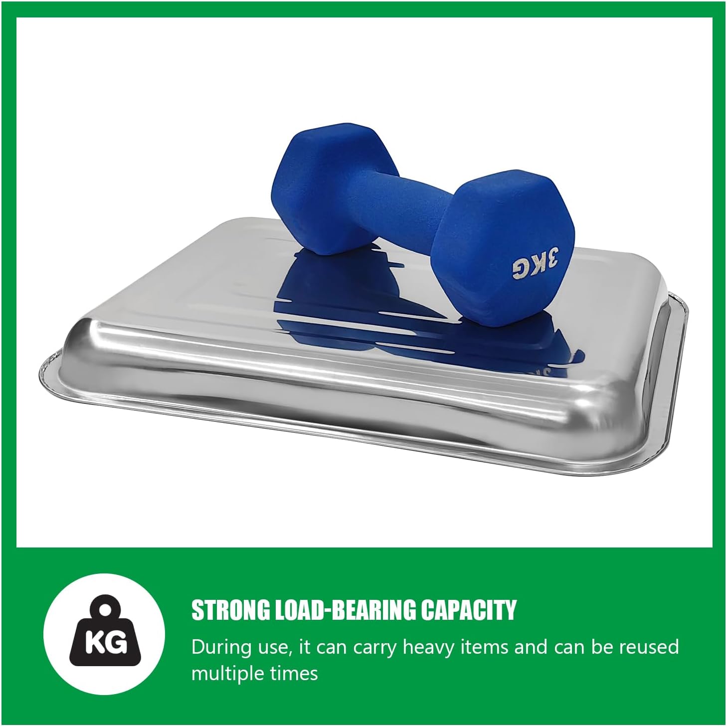 RooTrimmer 10 Pack Stainless Metal Trays, Stainless Steel Seed Starter Carry Tray for Nursery Seedling Pots Water
