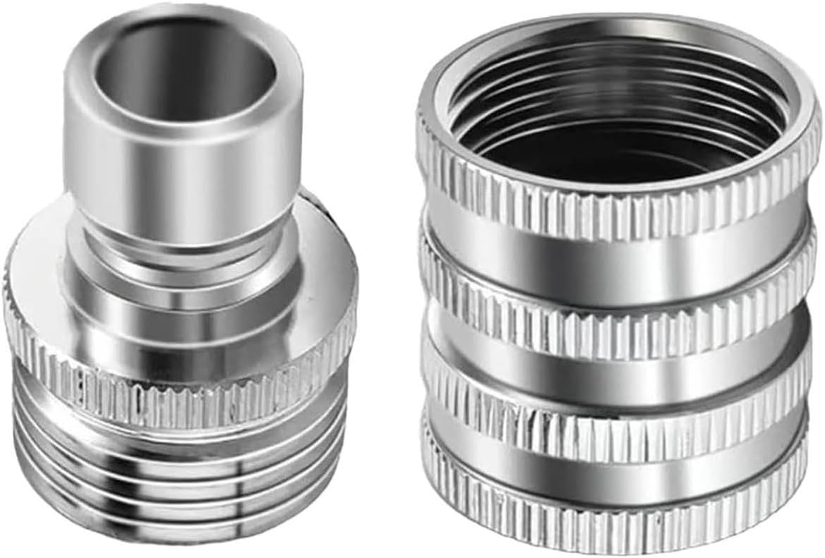 Stainless Steel Garden Hose Quick Connect Fittings Set, 3/4 Inch GHT Quick Release Hose Connector, Heavy-Duty Non-leak