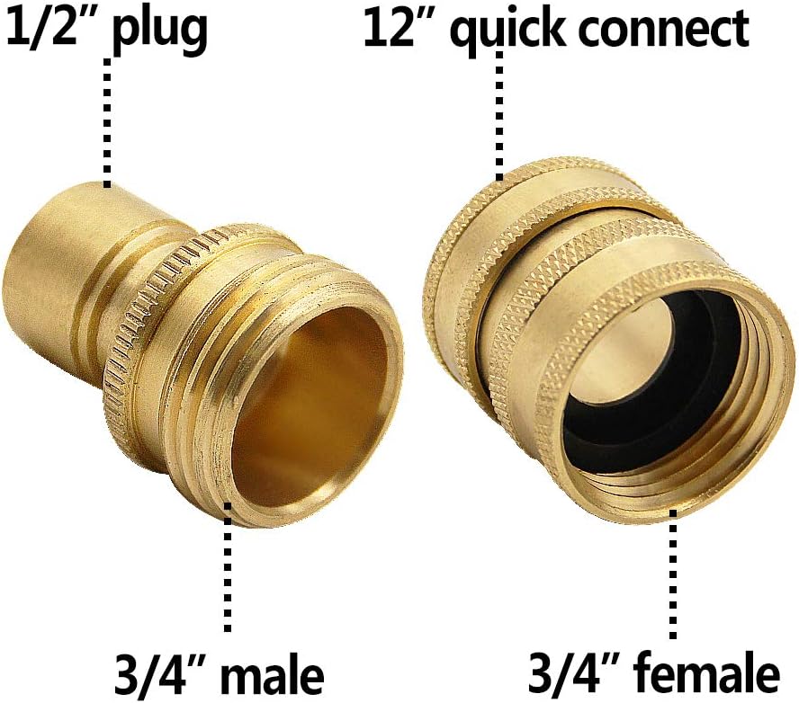 Twinkle Star Pressure Washer Adapter Set, Quick Disconnect Kit | M22 14mm Quick Connect Swivel to 3/8" Fittings, 3/4"