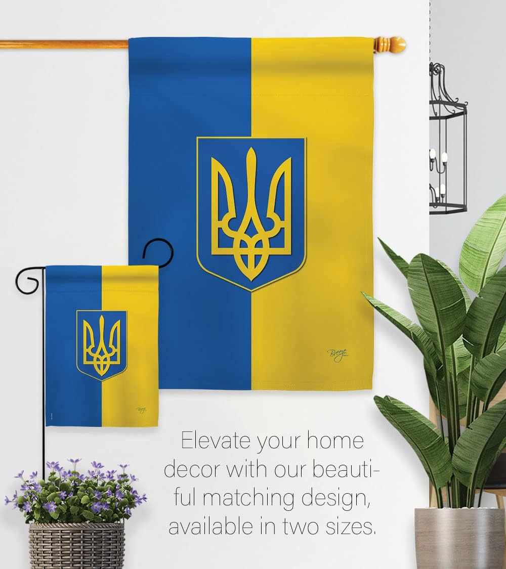 Ukraine Garden Flag Set With Stand Bandera de Ucrania Breeze Decor Indoor Tapestry Suppport Україна Outdoor Home