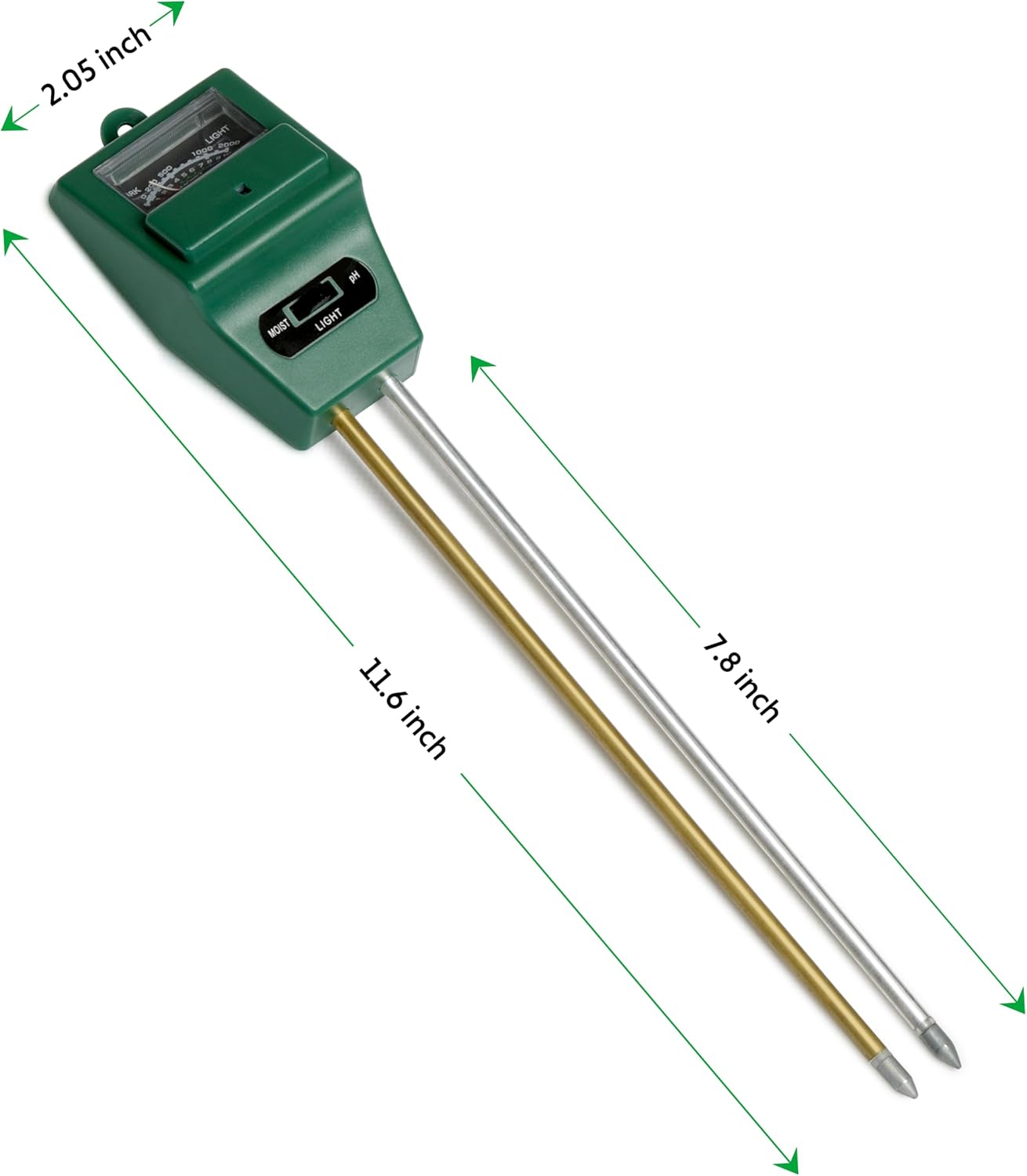 iPower 3-in-1 Plant Moisture/Light/PH Meter, Soil Test Kit for Gardening, Farming, Indoor & Outdoor Use