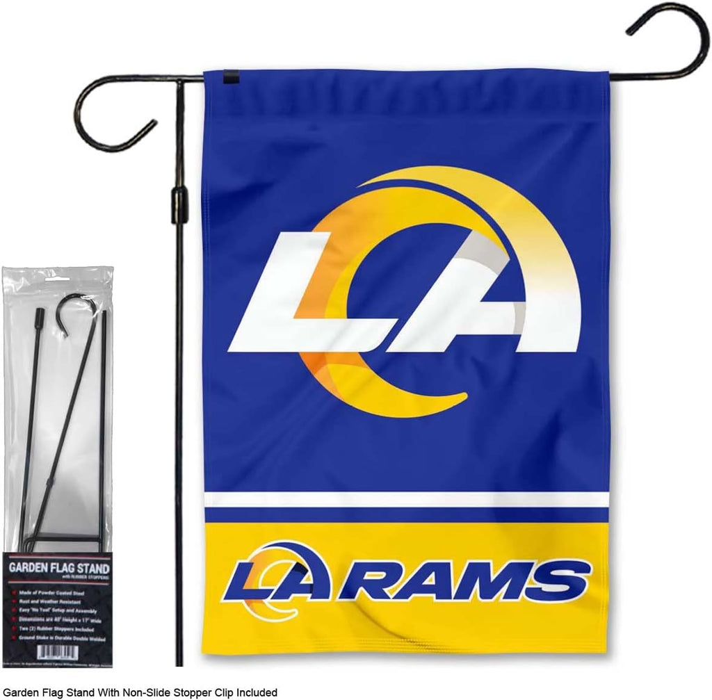 Rams LA Logo Garden Flag and Stand Pole Holder Mount