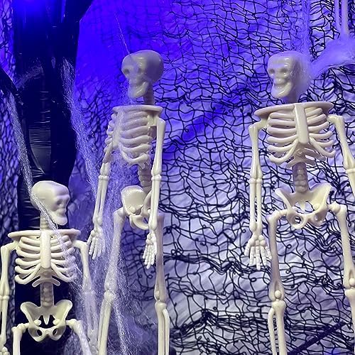 16Pcs 6" Halloween Mini Plastic Skeleton Figurines Decorations Set