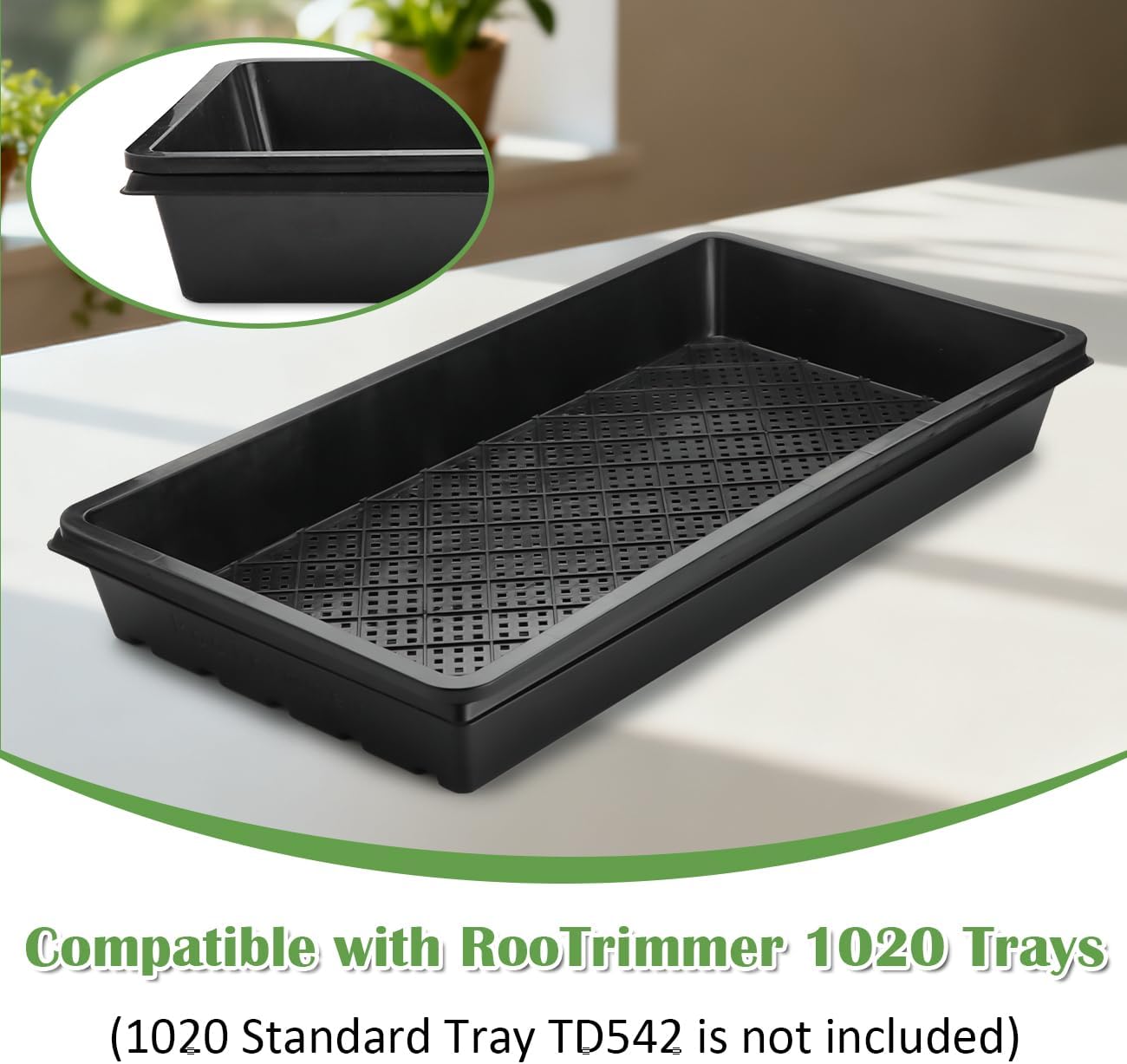 RooTrimmer 10 Pack 1020 Mesh Trays, Extra Strength 1020 Mesh Bottom Trays with Holes, 20'' x 10'', Heavy Duty
