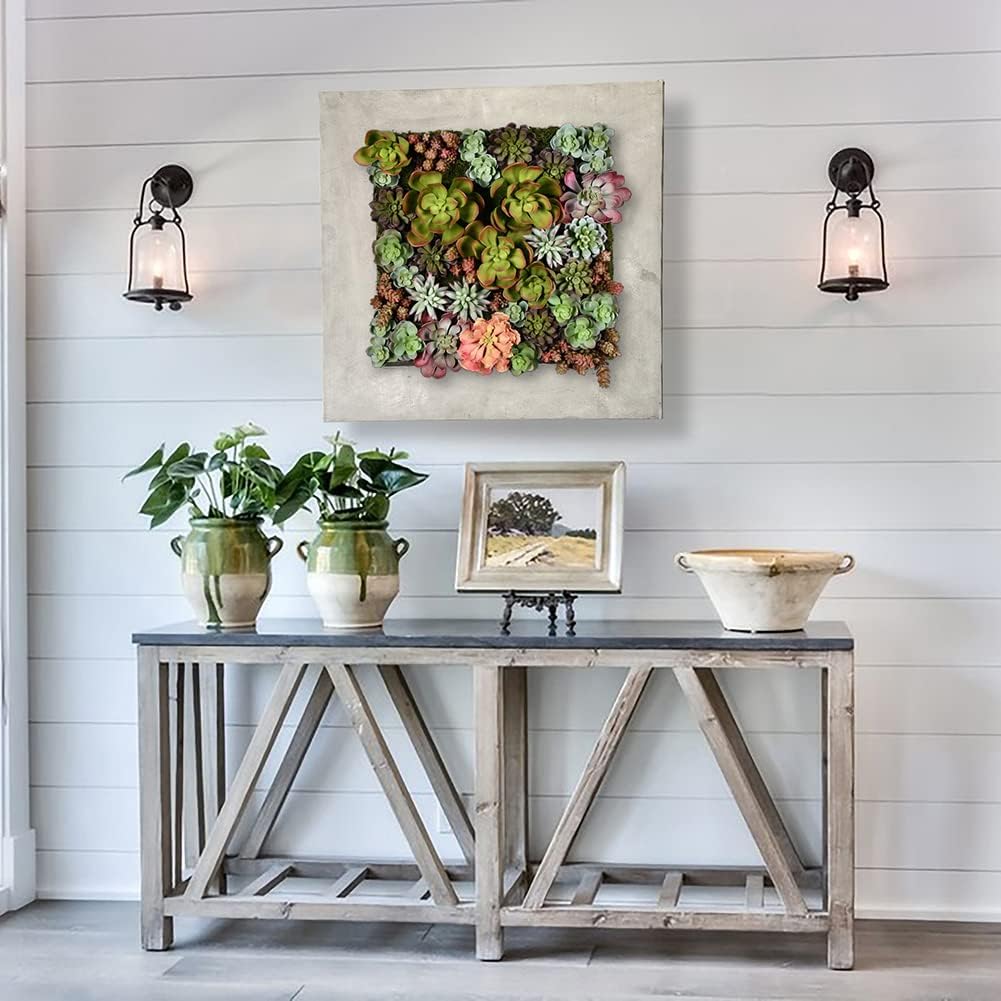 Modern Home Living Wall Galvanized Steel/Zinc Succulent Planter (Aged Zinc, 16 Pocket)